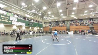 138 lbs Cons. Round 2 - Gabe Santo, Rancho Bernardo vs Brent Orcutt, Mission Hills