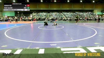 43 lbs Consi Of 8 #1 - Josiah Piz, Team Coalinga vs Kiah Alcon, Stout Wrestling Academy, Farmington, N.M