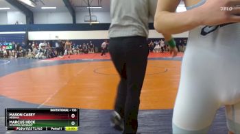 133 lbs Quarterfinal - Mason Casey, Messiah vs Marcus Heck, Wyoming Seminary