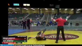 92 lbs 3rd Place Match - Bryler Anderson, La Grande Mat Club vs Alec Weinhold, West Albany Mat Club