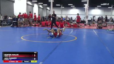 125 lbs 2nd Wrestleback (8 Team) - Hunter Avalos, Texas vs Levi Chancey, Florida