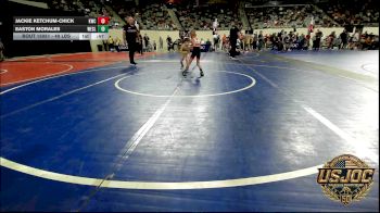 49 lbs Consi Of 8 #1 - Jackie Ketchum-Chick, Keystone Wrestling Club vs Easton Morales, Wesley Wrestling Club