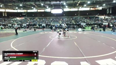 114 lbs Cons. Round 3 - Riley Boone, Hanford vs Alexandria Cherry, Reed