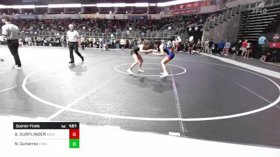 104.2-110.8 lbs Quarterfinal - Abigail DURFLINGER, Rockets vs Naomi Gutierrez, Lexington Youth Wrestling Club