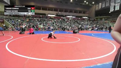 90 lbs Cons. Round 1 - Ridge Haynes, Panther Youth Wrestling-CPR vs Drake Conrad, Pottsville Apache Youth Wrestling