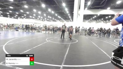 73 lbs Consi Of 8 #1 - Max Jaramillo, Manu WC vs Byron Pomroy, Carlsbad Combat WC