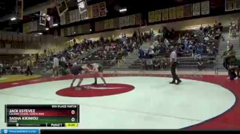 138 lbs 5th Place Match - Jack Estevez, Calvary Chapel (Santa Ana) vs Sasha Kikiniou, Poway