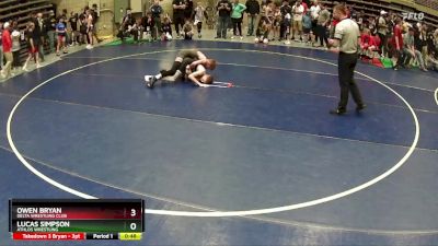 102 lbs Champ. Round 1 - Owen Bryan, Delta Wrestling Club vs Lucas Simpson, Athlos Wrestling