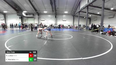 130 lbs Semifinal - Kellan Lukas, Roundtree Wrestling Academy vs Cooper Mariakis, Grindhouse Wrestling