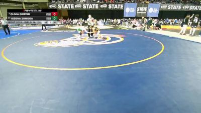 Girls 3A 105 lbs Champ. Round 1 - Olivia Griffin, Peninsula (Girls) vs Yesena Zuniega, Ferndale (Girls)