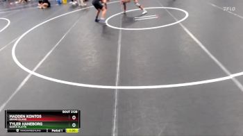 120 lbs 1st Place Match - Tyler Haneborg, North Platte vs Madden Kontos, Grand Island