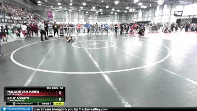 56 lbs Quarterfinal - Kruz Aguayo, Team Champs WC vs Malachi Van Maren, Mat Demon WC