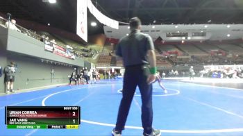 106 lbs Semifinal - Uriah Correa, Sunkist Kids Monster Garage vs Jax Vang, Red Wave Wrestling