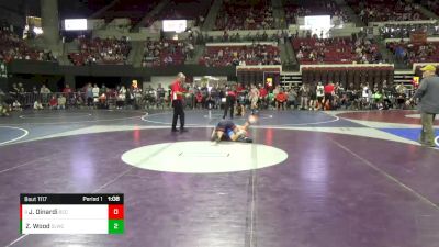 90 lbs Cons. Round 4 - Jacoby Dinardi, Billings Central Catholic vs Zak Wood, Sandpoint Legacy Wrestling Clu