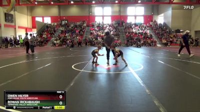 50 lbs Cons. Round 2 - Owen Hilyer, Fort Payne Youth Wrestling vs Rowan Rickabaugh, Tennessee Valley Wrestling