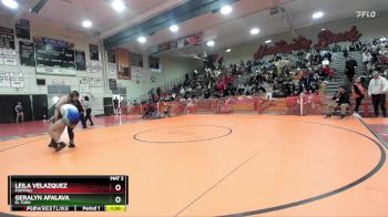 135 lbs Champ. Round 1 - Geralyn Afalava, El Toro vs Leila Velazquez, Foothill