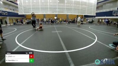 46 lbs Consi Of 8 #2 - Chance Chill, Perry Wrestling Academy vs Ky Kemble, Ponca City Wildcat Wrestling