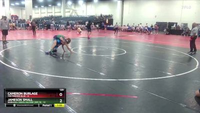 120 lbs Round 4 (6 Team) - Cameron Burlage, The Firemen Blue vs Jameson Small, Nebraska Green Machine (Dev B)