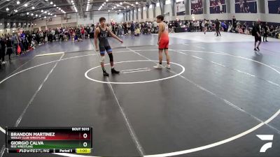 126-132 lbs Round 2 - Giorgio Calva, Rise Wrestling vs Brandon Martinez, Wesley Club Wrestling
