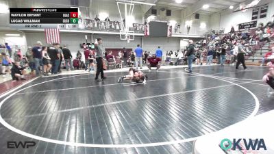 90 lbs Rr Rnd 2 - Waylon Bryant, Blackwell Wrestling Club vs Lucas Willman, Cushing Tigers