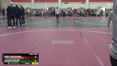 55 lbs Round 1 - Ruby Karczewski, Sparkman Athletic Association vs Kadence Miller, Arab Youth Wrestling