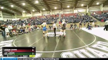 187 lbs Round 1 (4 Team) - Jaxson Young, Utah Gold vs Leif Larwin, Crooks County
