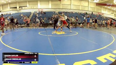 120 lbs Quarterfinal - Mason Saylor, MI vs Keegan Dresslar, IN