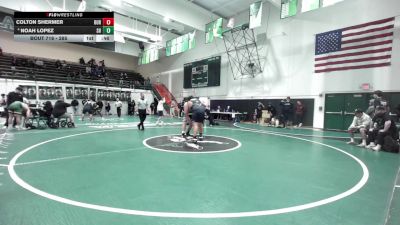 285 lbs Cons. Round 6 - Colton Shermer, Burroughs vs Noah Lopez, South Hills