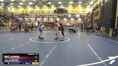 114 lbs Round 1 - Brett Johnson, Moen Wrestling Academy vs Hollis Brunet, Moen Wrestling Academy