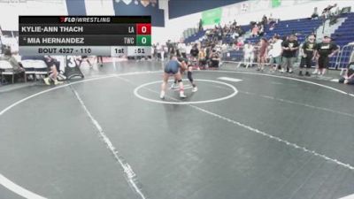 110 lbs Cons. Semi - Mia Hernandez, Threshold Wrestling Club vs Kylie-Ann Thach, Lab Academy