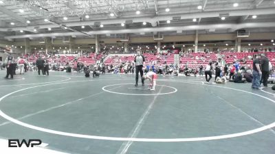 58 lbs Cons. Semi - Rowen Hockett, Caney Valley vs Benton Clarke, DC Gold