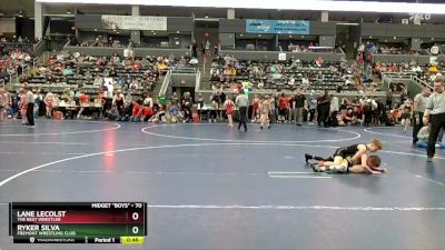 70 lbs Champ. Round 2 - Ryker Silva, Fremont Wrestling Club vs Lane Lecolst, The Best Wrestler