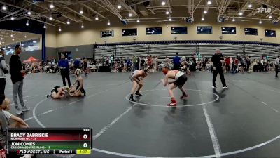 100 lbs Round 3 (8 Team) - Brady Zabriskie, Richmond WC vs Jon Comes, Crossroads Wrestling