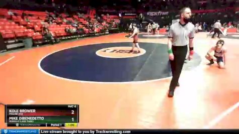 3 lbs Quarterfinal - Kole Brower, Moline (hs) vs Mike DiBenedetto, Roselle (Lake Park)