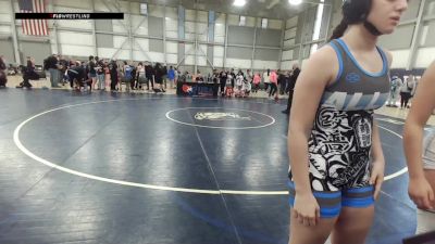 U15 Women - 62 lbs Cons. Round 2 - Alina Tovar, AZ vs Alessandra Asaro, ID