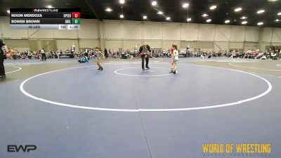 49 lbs Rr Rnd 2 - Nixon Mendoza, Team Speed vs Bowen Brown, Shelton Wrestling Academy 9U