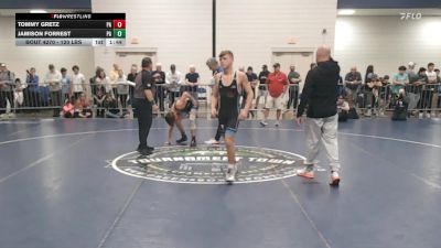 120 lbs Consi Of 32 #2 - Tommy Gretz, PA vs Jamison Forrest, PA