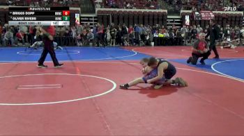 97 lbs Cons. Semi - Oliver Rivers, Butte Wrestling Club vs Briggs Dopp, Northeast MT Wrestling Club