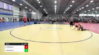 160 lbs Consi Of 8 #2 - Zachary Caldwell, NY vs Jaden Simpson, NJ