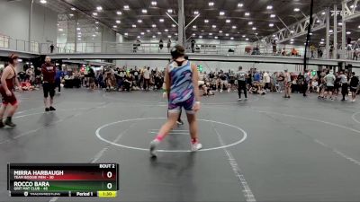 160 lbs Semis (4 Team) - Mirra Harbaugh, Team Boogie Men vs Rocco Bara, Grit Mat Club