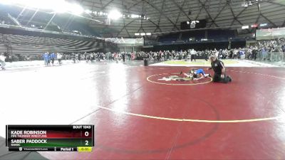 59 lbs Champ. Round 2 - Kade Robinson, Fife Thunder Wrestling vs Saber Paddock, NWWC