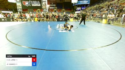 157 lbs Cons 16 #2 - Zachery Little, TN vs Justin Lowery, VA