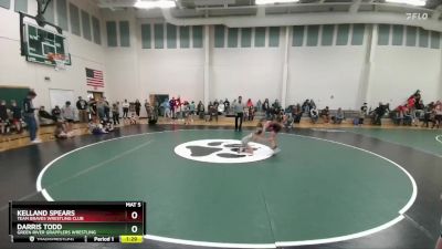 75 lbs Quarterfinal - Kelland Spears, Team Braves Wrestling Club vs Darris Todd, Green River Grapplers Wrestling