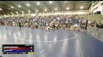 132 lbs Cons. Round 2 - Bowen Brunson, ID vs Zack Butt, UT
