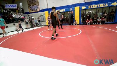 110 lbs Quarterfinal - Tyler Howell, Mannford Pirate Youth Wrestling vs Kamari Chatman, Unattached