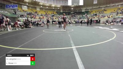 132 lbs Semifinal - August Langston, Beebe Badgers Wrestling Club vs Luke Rowe, Springdale Youth Wrestling Club