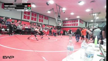 195 lbs 3rd Place - Timmy Cantrell, Dewar HS Boys vs Ray Pressler, Kiefer High School