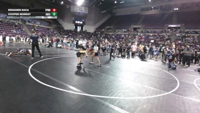 96 lbs Cons. Quarters - Cooper Murray, Grindhouse Wrestling Club - East vs Benjamin Baca, Pikes Peak Warriors Wrestling