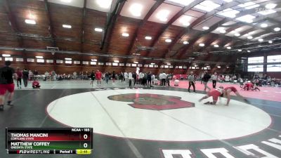 165 lbs Cons. Round 4 - Matthew Coffey, Oneonta State vs Thomas Mancini, Cortland State