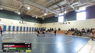 132 lbs Cons. Semi - Mario Mendoza, Chaparral vs Cosme Rosete, Murrieta Valley